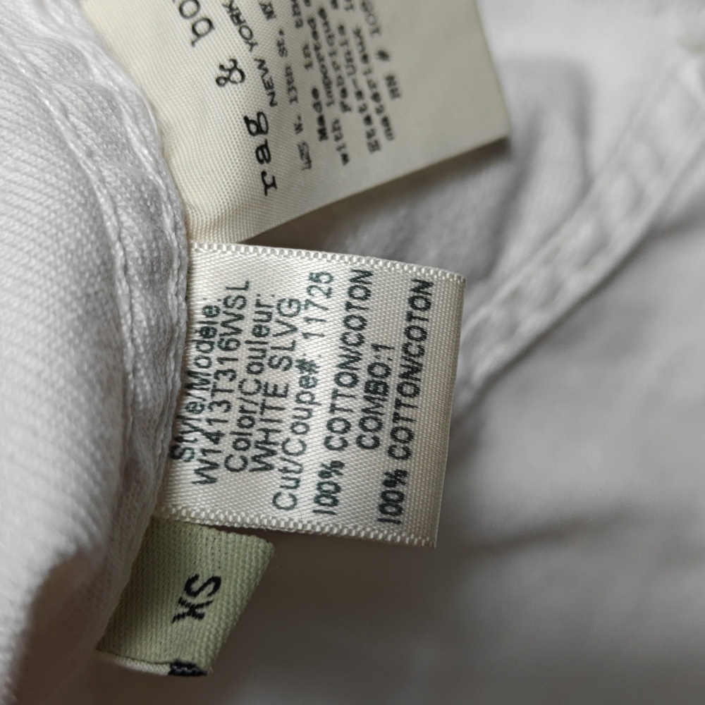 RAG & BONE / JEAN Button Up White Jean Jacket With Gray Hood Size Xsmall - Picture 4 of 16